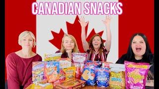 Canadian Snacks with Kris and Celina Pt. 1 - Taste Test - Hailee And Kendra