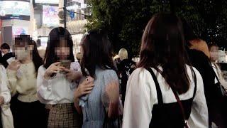 Night City Walk in SHIBUYA Tokyo JAPAN  many beautiful women walking【ASMR】渋谷お散歩