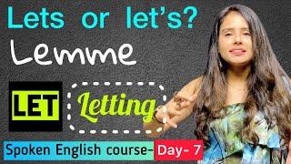 Use of Let in English   100+ Real life Examples  English Speaking Course - Day 7