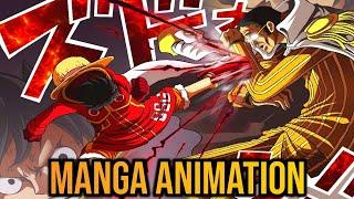 LUFFY VS KIZARU FULL MANGA FIGHT ANIMATION - One Piece Manga