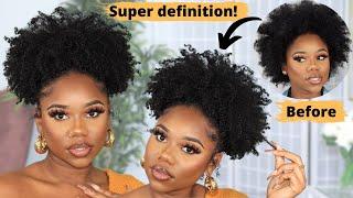 HOW TO DEFINE 4C4B4A NATURAL HAIR  BEST WAY TO MAKE YOUR COILS JUICY AND POPPIN  CHEV B.