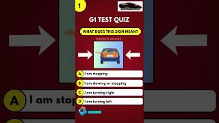 G1 Practice Test - Signs Quiz 1