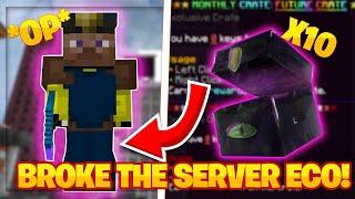 THIS *NEW* CRATE BROKE THE SERVER ECO OPENING X10   EnchantedMC Minecraft Prisons #2