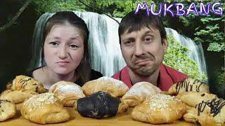 МУКБАНГ ЗАВТРАК С КРУАССАНАМИ  MUKBANG BREAKFAST WITH CROISSANTS  #croissants #круассаны