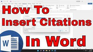 How to Insert Citations in Microsoft Word Tutorial