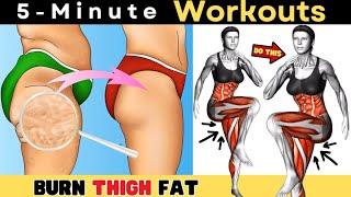 How to Get Slim Thighs in 5 Minutes  TIGHTEN SKIN & LOSE FAT