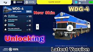 Indian Train Simulator Unlocking WDG-4 Engine with New Skin in Latest Version  New Update  WDG-4