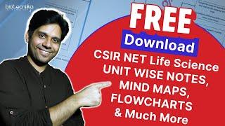 FREE Download CSIR NET Life Science UNIT WISE NOTES MIND MAPS FLOWCHARTS & Much More