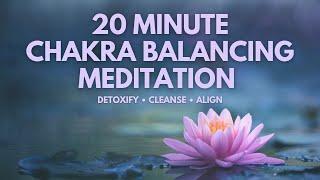 20 Minute Chakra Balancing Meditation  Energetic Alignment  Detoxify