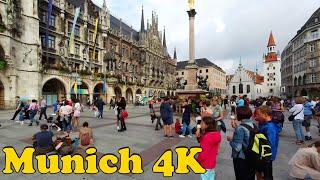 Munich Germany. Walking tour 4K.