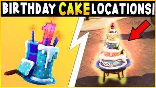 Fortnite - BIRTHDAY CAKE LOCATIONS & CHALLENGES GUIDE  Dance In Front Of Birthday Cakes