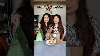 5⭐️ vs. 1⭐️ BEST vs. WORST Rated Ramen Challenge #thakursisters #foodchallenge #shorts