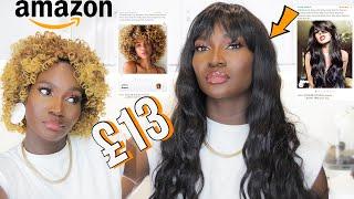 TESTING CHEAP WIGS FROM AMAZON * shocked *  AMAZON WIGS UNDER £20