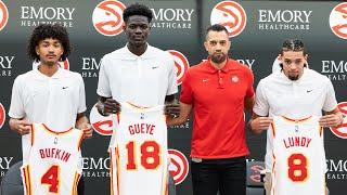 Atlanta Hawks Introduce Kobe Bufkin Mouhamed Gueye Seth Lundy  Full Press Conference