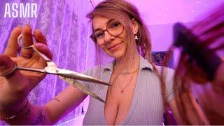 ASMR Sleep Inducing Haircut  Shampoo Scalp Massage Brushing Cutting..  Stardust ASMR