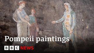 New paintings discovered in Pompeii excavation  BBC News