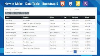 How To Make Data Table  Export Bootstrap 5   MJ MARAZ