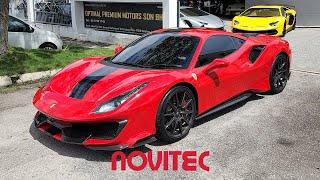 FERRARI 488 PISTA NOVITEC EXHAUST MALAYSIA  FULL CARBON OPTION W CARBON WHEELS  STAGE 2 TUNED