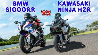 bmw s1000rr vs kawasaki h2r- Drag Race  Acceleration Comparison