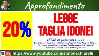 TAGLIA IDONEI 20% - breve commento alla LEGGE 21 giugno 2023 n. 74 2262023