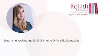 Einblick in eine Online-Bibliographie