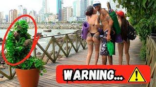 BEST MALE REACTIONS 2024 COMPILATION WITH THE BEST MENS SCARES BUSHMAN PRANK