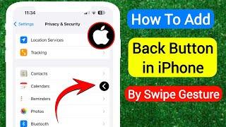 How To Add Back Button in iPhone By Swipe Gesture  New 2024