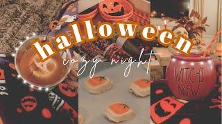 HALLOWEEN COZY NIGHT  baking boo basket halloween movie night fall night routine