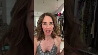 Trinny Woodall low cut sparkly top