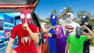 Spider-Man Built SECRET Gaming Room in CAR ... Nobody Can Find Out   By SPlife TV 