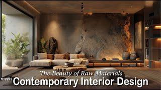 Unveiling the Beauty of Raw Materials Contemporary Interior Design Inspirations