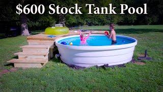 How to Build a Stock Tank Pool for under $600