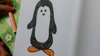 Kolay penguen çizimi 