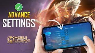 Advance Settings in Mobile Legends Bang Bang for Pro Players on iPhone  Best Game Settings for MLBB