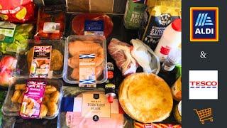 Aldi & Tesco Scotland  UK Family grocery haul  8th of June  