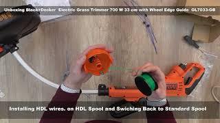 Black+Decker Electric Grass Trimmer 700 W 33 cm with Wheel Edge Guide  GL7033 - Bob The Tool Man