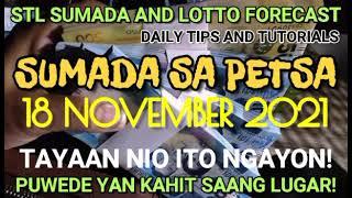 #STL #SUMADA AND #LOTTO #FORECAST #DAILY #TIPS AND #TUTORIALS #SUMADA SA #PETSA-18 NOVEMBER 2021