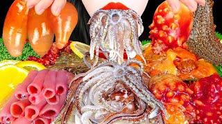 ASMR RAW SEAFOOD 오징어회 개불 해삼 멍게 손질 RAW SQUID SEA PINEAPPLE SEA CUCUMBER EATING SOUNDS MUKBANG회먹방