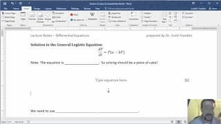 How to Insert Equations Numbers in Word 2016