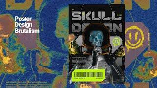 Skull Demons Brutalism ala Brynwkp - Tutorial Photoshop CC 2023