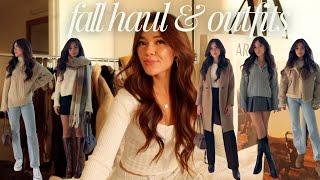 20 cozy fall to winter outfits  aritzia + abercrombie try-on haul + lookbook