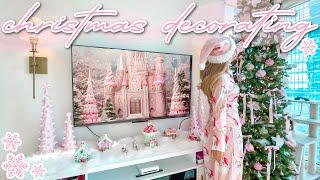 Decorate Our NYC Apartment for Christmas  Pink Decor Haul Tree Decorating Cookies & Hot Cocoa