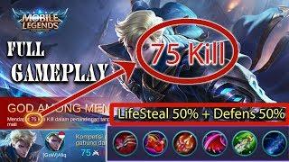 70 KILL  1vs5 Mobile Legends - Gameplay Alucard ML Cost mode  -  MOBILE LEGENDS