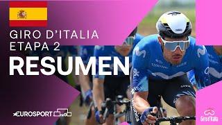 DE CAÍDA A VICTORIA 🫨  Giro de Italia - Resumen Etapa 2  Eurosport Cycling