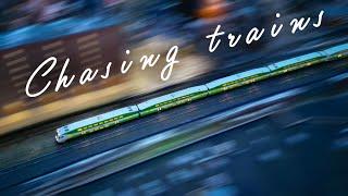 Chasing Trains into the Night Drone Flight - 4K - DJI Mini 3 Pro