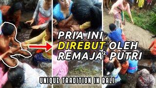 PRIA INI HAMPIR DITELANJANGI OLEH BANYAK REMAJA PUTRI ?? - MEGEBURAN  UNIQUE TRADITION IN BALI