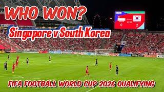 Singapore v South Korea FIFA Football WORLD CUP Qualifying Match WHO WON?