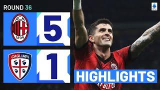 MILAN-CAGLIARI 5-1  HIGHLIGHTS  Pulisic Nets Twice  Serie A 202324
