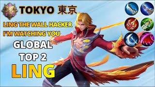 LING THE WALL HACKER ASSASIN  GLOBAL TOP 2 LING BY TOKYO 東京  MOBILE LEGENDS BANG BANG