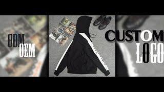 OEM Men Black Hoodie Sweatshirt Customize China Factory HOD0002